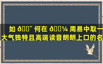 如 🐯 何在 🌼 周易中取一个大气独特且高端读音朗朗上口的名字